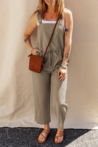 Drawstring Wide Strap Overalls with Pockets Trendsi OMDEL.COM