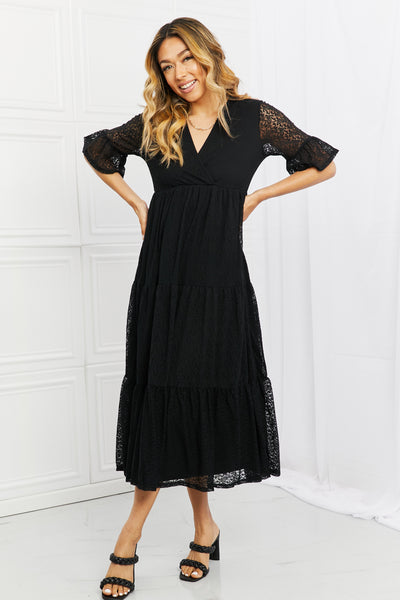 P & Rose Lovely Lace Full Size Tiered Dress Trendsi OMDEL.COM