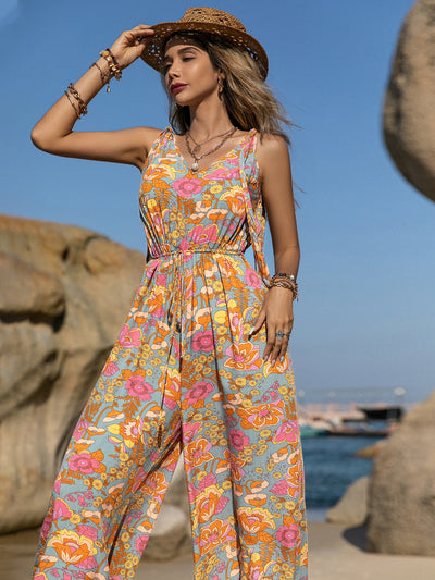 V-Neck Wide Leg Jumpsuit Trendsi OMDEL.COM