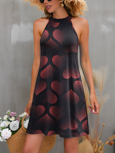 FAM-FAM Printed Grecian Neck Mini Dress Trendsi OMDEL.COM