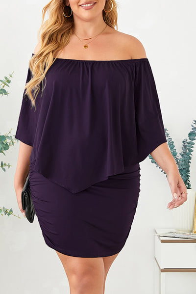 Full Size Off-Shoulder Half Sleeve Dress Trendsi OMDEL.COM