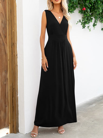 Surplice Neck Sleeveless Maxi Dress Trendsi OMDEL.COM