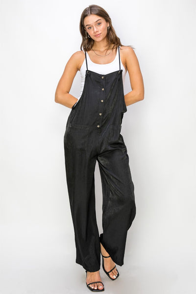 HYFVE Half Button Sleeveless Straight Jumpsuit Trendsi OMDEL.COM