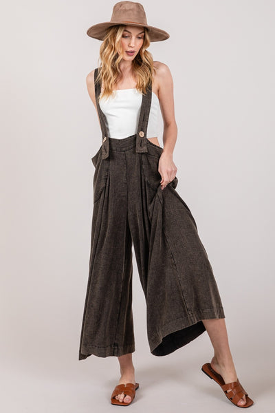 SAGE + FIG Full Size Wide Strap Wide Leg Overalls Trendsi OMDEL.COM