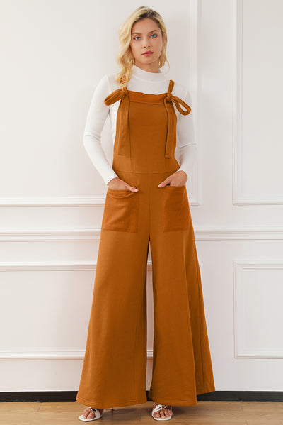 Pocketed Square Neck Wide Strap Jumpsuit Trendsi OMDEL.COM