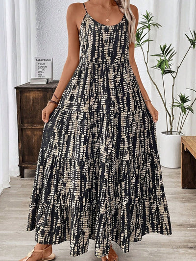 Printed Scoop Neck Maxi Cami Dress Trendsi OMDEL.COM