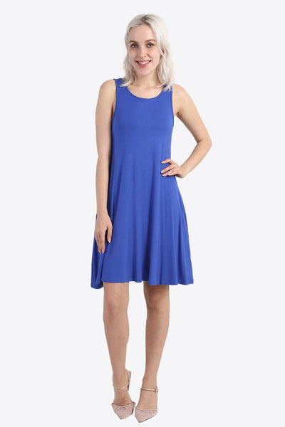 Cutout Scoop Neck Sleeveless Dress with Pockets Trendsi OMDEL.COM