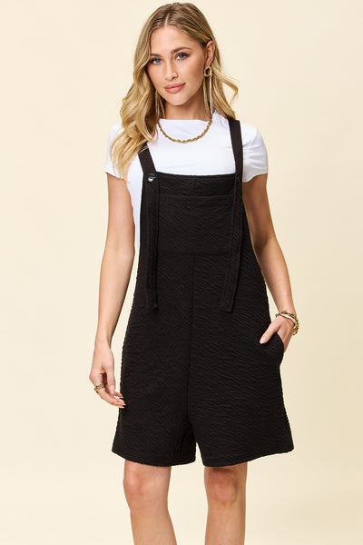 Double Take Full Size Texture Square Neck Romper Trendsi OMDEL.COM