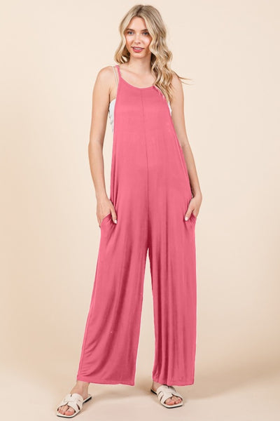 Culture Code Full Size Sleeveless Wide Leg Jumpsuit with Pockets Trendsi OMDEL.COM