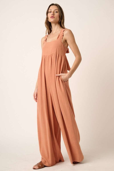 Mittoshop Sleeveless Wide Leg Jumpsuit - OMDEL.COM