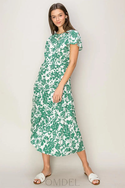 HYFVE Floral Cutout Midi Dress Trendsi OMDEL.COM