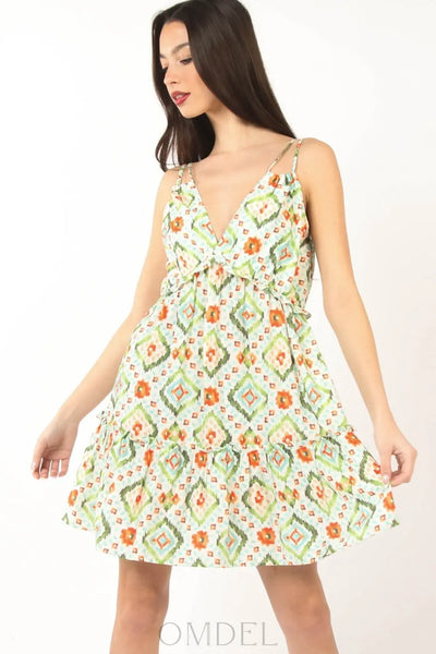 VERY J Floral Back Smocked Ruffled Mini Dress Trendsi OMDEL.COM