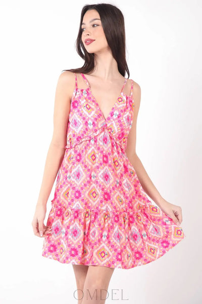 VERY J Floral Back Smocked Ruffled Mini Dress Trendsi OMDEL.COM