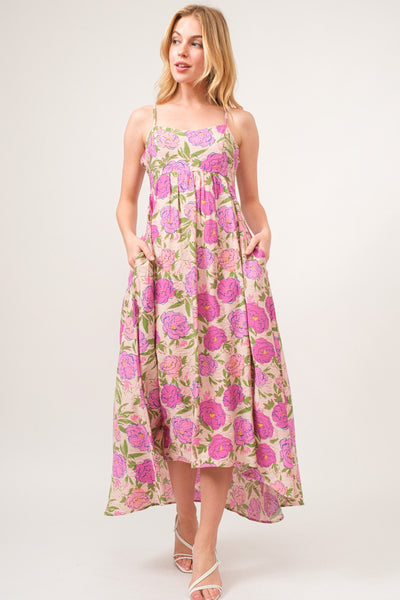 And The Why Floral High-Low Hem Cami Dress Trendsi OMDEL.COM