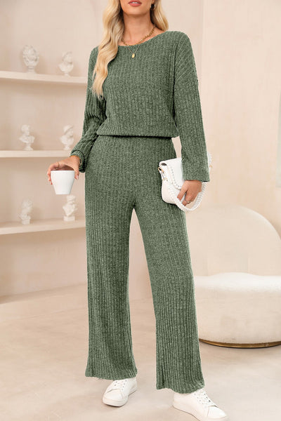 Round Neck Long Sleeve Jumpsuit Trendsi OMDEL.COM