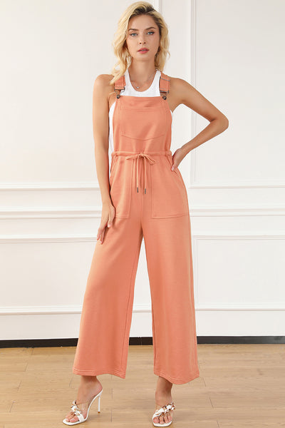 Drawstring Overalls with Pockets - OMDEL.COM