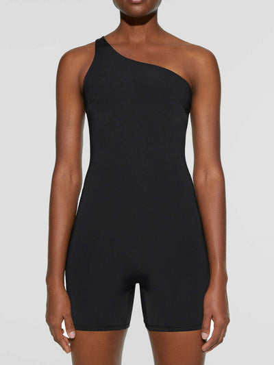 Single Shoulder Active Romper - OMDEL.COM