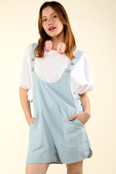 VERY J Adjustable Waist Suspender Overalls with Pockets Trendsi OMDEL.COM